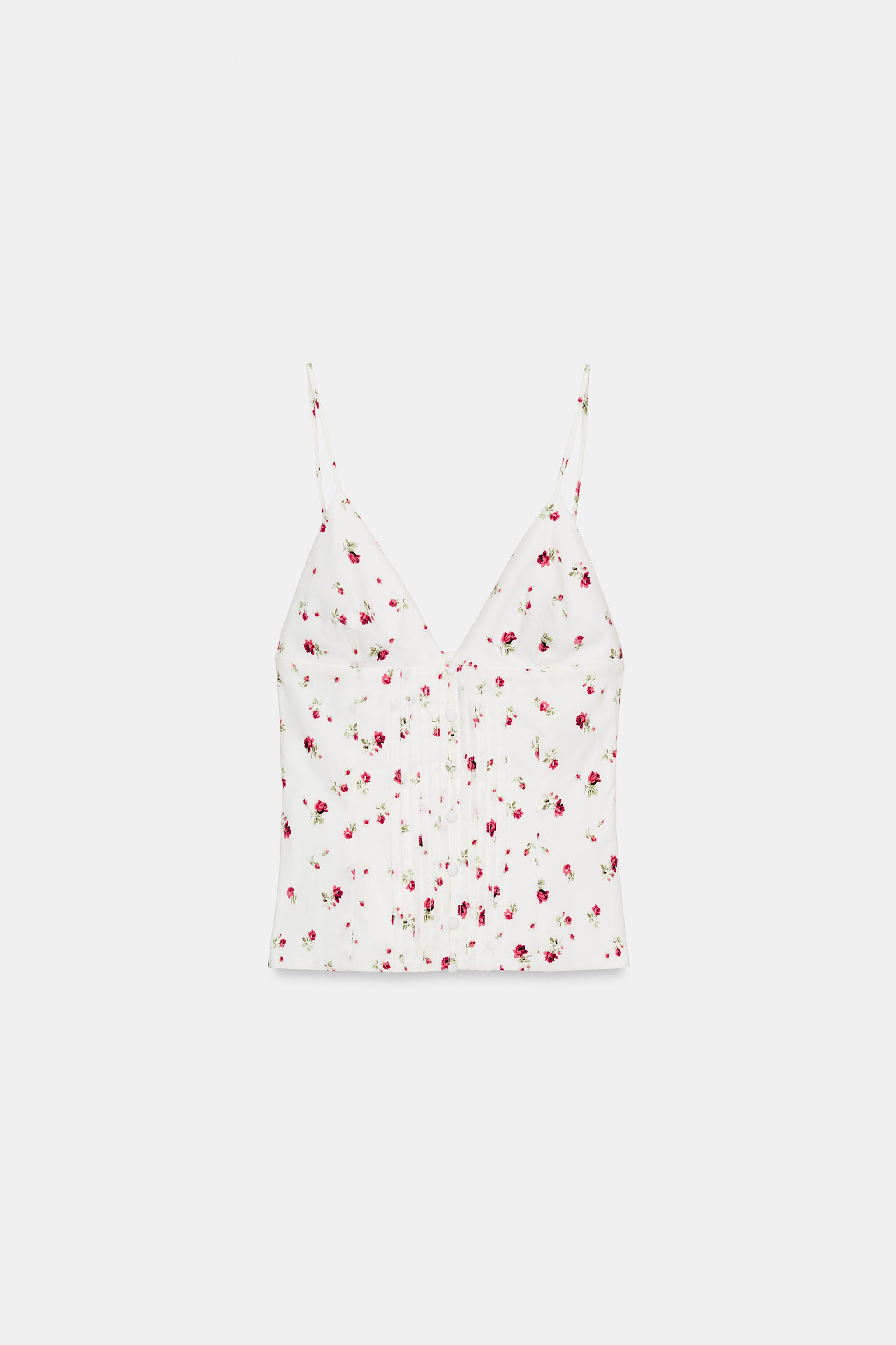 PLEATED STRAP TOP